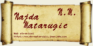 Najda Matarugić vizit kartica